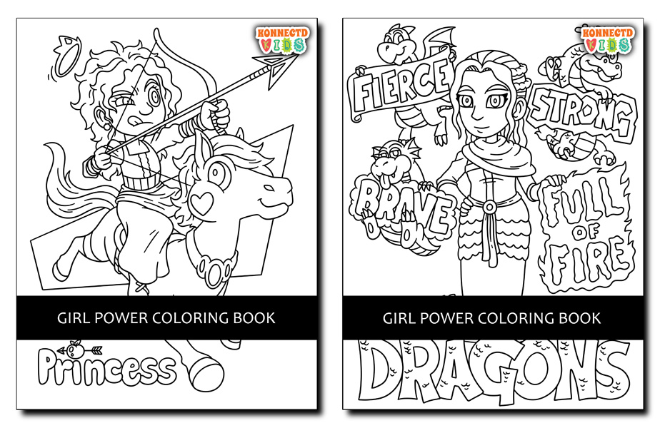 Girl Power Coloring Book (Paperback) - Konnectd Kids